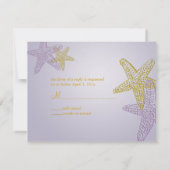 PixDezines 4.25"x5.5" rsvp、5x7用のStarfish 出欠カード (裏面)