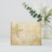 PixDezines 4.25"x5.5" rsvp、5x7用のStarfish 出欠カード (スタンド正面)