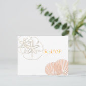 PixDezines 4.25"x5.5" rsvp、5x7用のStarfish 出欠カード (スタンド正面)