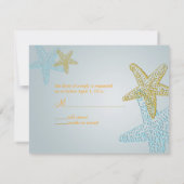 PixDezines 4.25"x5.5" rsvp、5x7用のStarfish 出欠カード (裏面)