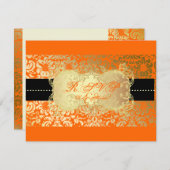 PixDezines 4.25" x5.5" rsvp fidora damask for 5x7 (正面/裏面)