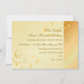 PixDezines 70誕生日/Filigree Swarls/DIYイベント 招待状 (裏面)