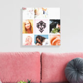 PixDezines 9-Photo On Canvas、白いフレームテンプレート キャンバスプリント (インサイチュ (リビング))