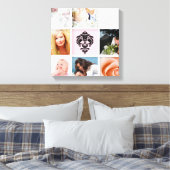 PixDezines 9-Photo On Canvas、白いフレームテンプレート キャンバスプリント (インサイチュ (寝室))