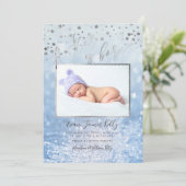 PixDezines Aスターがス生まれター、スター+スノー《写真》ぼけ味 招待状 (スタンド正面)