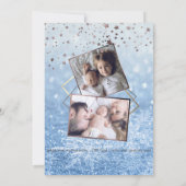 PixDezines Aスターがス生まれター、スター+スノー《写真》ぼけ味 招待状 (裏面)