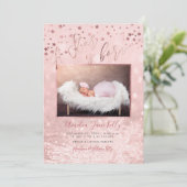 PixDezines Aスターがス生まれター、スター+スノー《写真》ぼけ味 招待状 (スタンド正面)