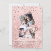 PixDezines Aスターがス生まれター、スター+スノー《写真》ぼけ味 招待状 (裏面)