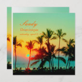 PixDezines A-Bay/ハワイの夕焼け 招待状 (正面/裏面)