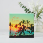 PixDezines A-Bay/ハワイの夕焼け 招待状 (スタンド正面)