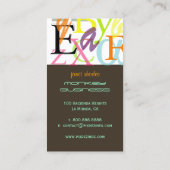 PixDezines ABC, ギリシャ文字α/手作り 名刺 (裏面)