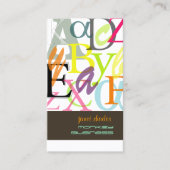 PixDezines ABC, ギリシャ文字α/手作り 名刺 (正面)