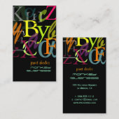 PixDezines ABC、ギリシャ文字α/DIY 背景 名刺 (正面/裏面)