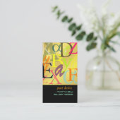 PixDezines ABC、ギリシャ文字アルファ 名刺 (スタンド正面)