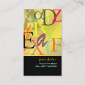 PixDezines ABC、ギリシャ文字アルファ 名刺 (正面)