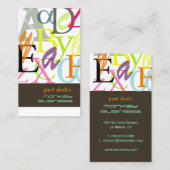 PixDezines ABC、ギリシャ語アルファ/ディ 名刺 (正面/裏面)