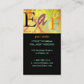 PixDezines ABC、ギリシャ語アルファ 名刺 (裏面)