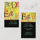 PixDezines ABC、ギリシャ語アルファ 名刺 (正面/裏面)