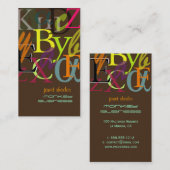 PixDezines ABC、ギリシャ語アルファ 名刺 (正面/裏面)