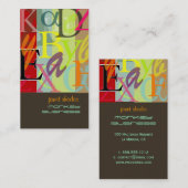 PixDezines ABC、ギリシャ語アルファ 名刺 (正面/裏面)