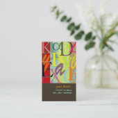 PixDezines ABC、ギリシャ語アルファ 名刺 (スタンド正面)