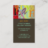 PixDezines ABC、ギリシャ語アルファ 名刺 (裏面)