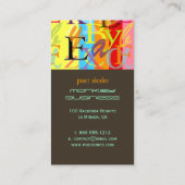 PixDezines ABC、ギリシャ語アルファ 名刺 (裏面)