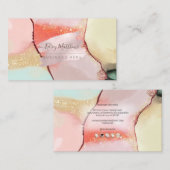 PixDezines Abstract Alcohol n Ink 名刺 (正面/裏面)