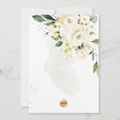 PixDezines AlabasterバラH2フラワーバプティスマ 招待状 (裏面)