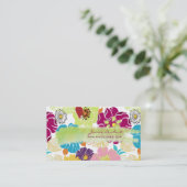 PixDezines alegreトロピカルフラワー/DIYカラー 名刺 (スタンド正面)