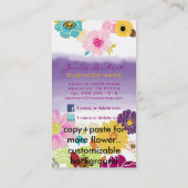 PixDezines alegreトロピカルフラワー/DIYカラー 名刺 (裏面)