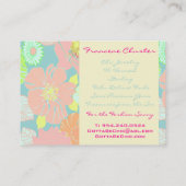 PixDezines Alegreレトロフローラ、パステル/DIYカラー!! 名刺 (裏面)