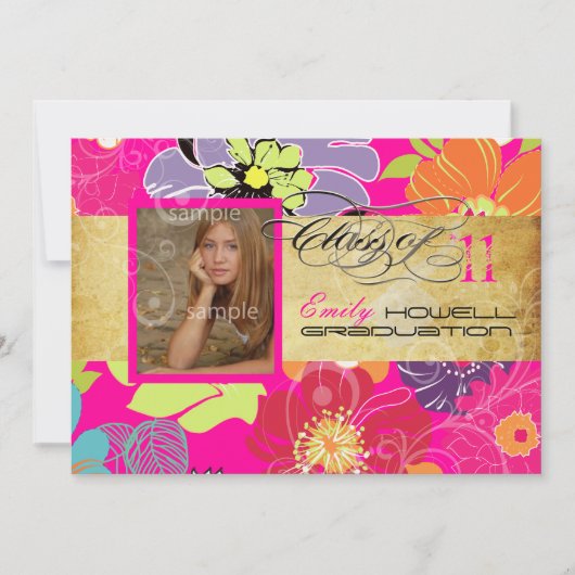 PixDezines Alegre 2011卒業式 招待状 (正面)