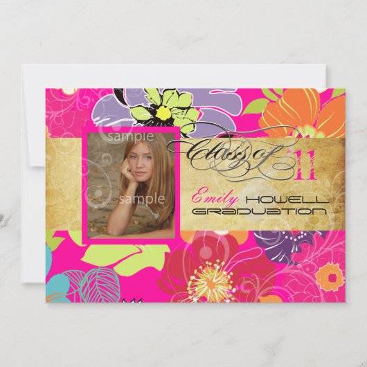 PixDezines Alegre 2011卒業 招待状 (正面)