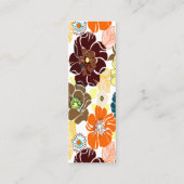 PixDezines alegre retro foral、DIY背景 スキニー名刺 (裏面)