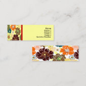 PixDezines alegre retro foral、DIY背景 スキニー名刺 (正面/裏面)