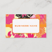 PixDezines alegre retro foral、DIY背景 名刺 (裏面)