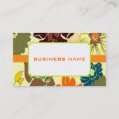 PixDezines alegre retro foral、DIY背景 名刺 (裏面)