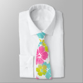 PixDezines Aloha Hibiscus Tropical Flowers Tie ネクタイ (タイ)