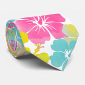 PixDezines Aloha Hibiscus Tropical Flowers Tie ネクタイ (ロール)