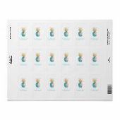 PixDezines Aloha Pineappleフォイルフェイクワインラベル ラベル (フルシート)