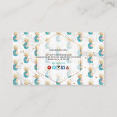 PixDezines ALOHA PINEAPPLE/AQUA BLUE/フェイク金ゴールド コーリングカード (裏面)