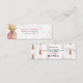 PixDezines ALOHA PINEAPPLE/HOT PINK/フェイク金ゴールド コーリングカード (正面/裏面)