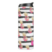 PixDezines Aloha Pineapple/Hot Pink+フェイク金ゴールド タンブラー (回転左)