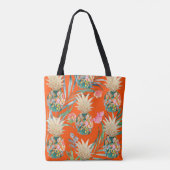 PixDezines Aloha Pineapple+Palm Fronds水彩 トートバッグ (裏面)