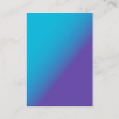 ✡ PixDezines Aqua/Purple Tallit B'nai(ユダヤ教の)バル・ミツバ プレイスカード (裏面)