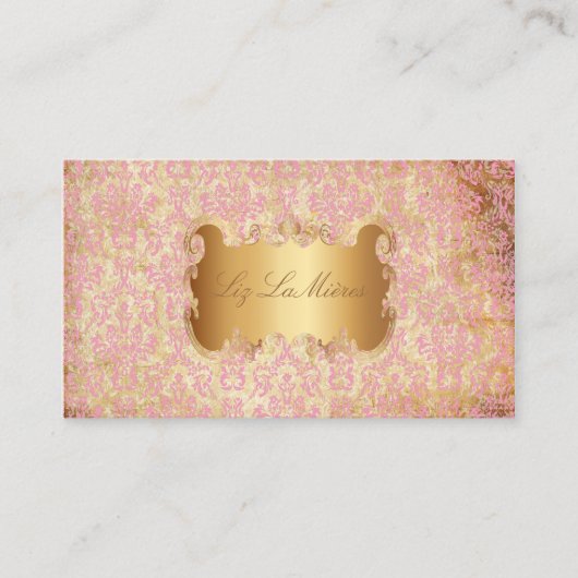 PixDezines arianna damask/フェイクparchment 名刺 (正面)