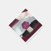 PixDezines Art、モダン赤面ブルゴーニュ結婚ズ スタンダードカクテルナプキン (角)