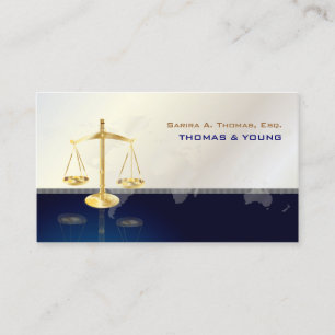 PixDezines ATTORNESY/WHITE+BLUE/WORLDマップ 名刺