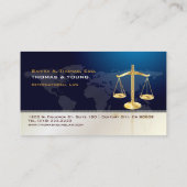 PixDezines ATTORNESY/WHITE+BLUE/WORLDマップ 名刺 (裏面)